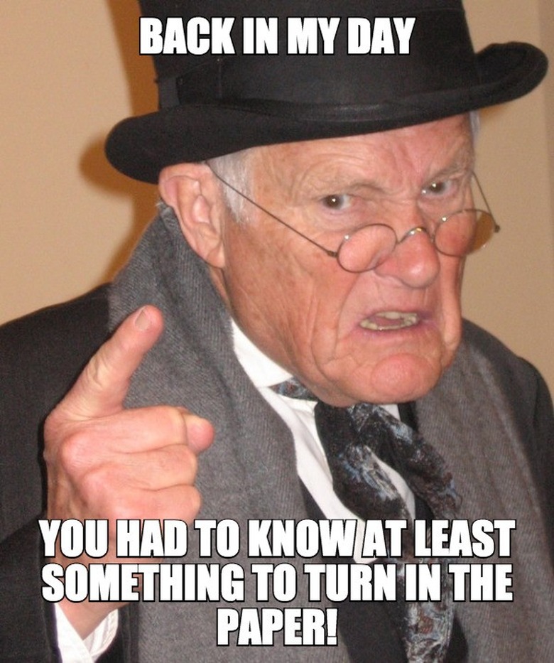 Back in my day