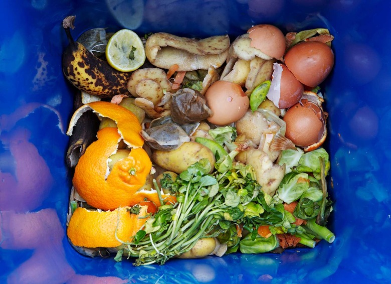 Food waste recycling caddy. The food waste in the UK is intended to be composted and thereby preventing it to be sent to landfil