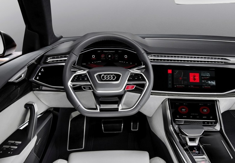 Audi Q8 sport concept Interior with seamless integrated Android.