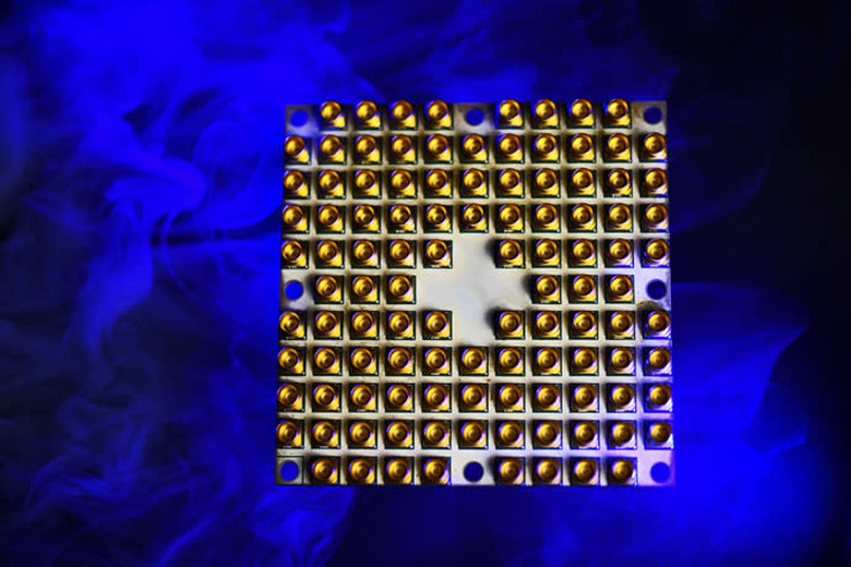 Intel Corporationâs 49-qubit quantum computing test chip, code-named âTangle Lake,â is unveiled at 2018 CES in Las Vegas. (Credit: Walden Kirsch/Intel Corporation)