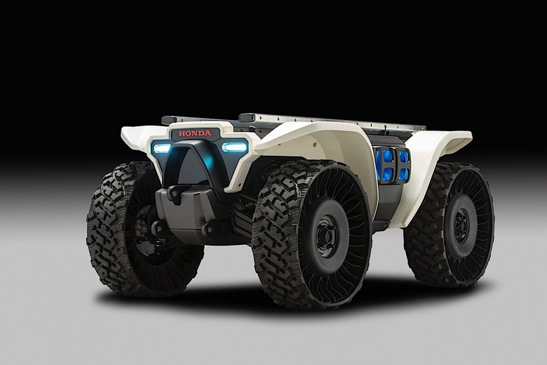 Hondaâs 3E-D18 is an autonomous off-road robotic device with AI designed to support people in a broad range of work activities.