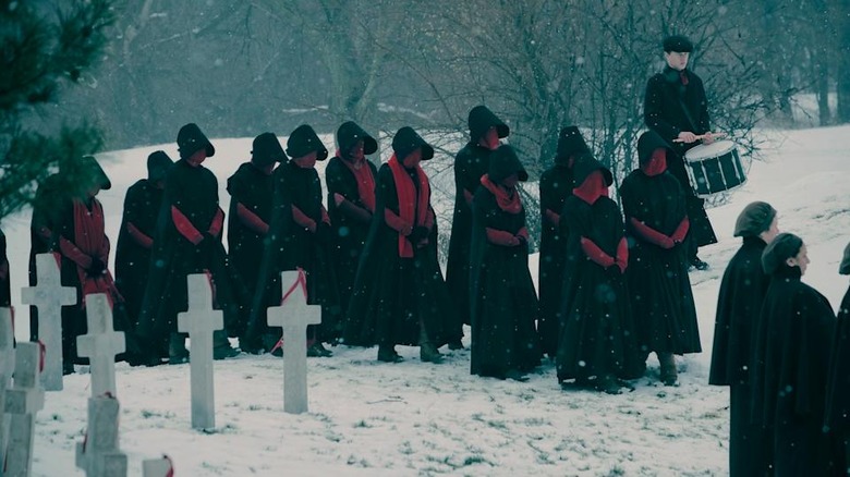 THE HANDMAID'S TALE -- The Emmy-winning drama series returns with a second season shaped by Offredâs pregnancy and her ongoing fight to free her future child from the dystopian horrors of Gilead. âGilead is within youâ is a favorite saying of Aunt Lydia. In Season Two, Offred and all our characters will fight against â