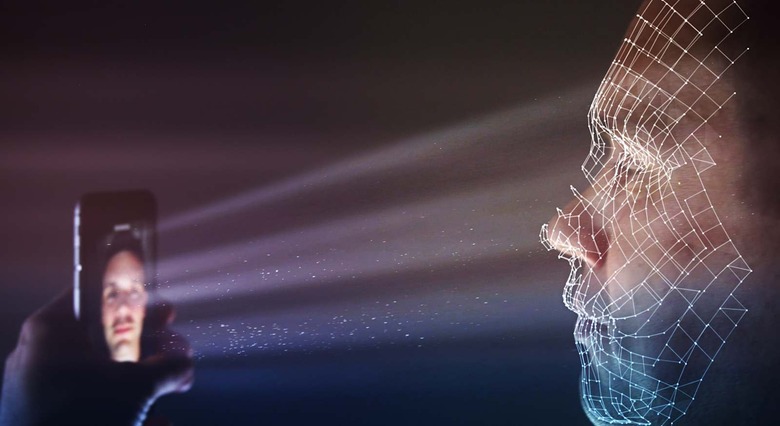 Biometric facial recognition on a smartphone