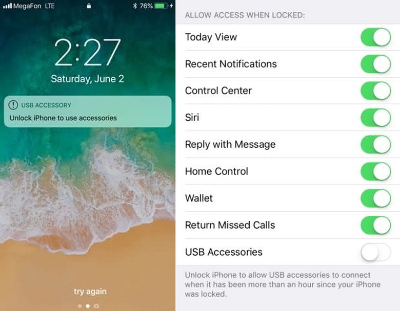 iOS 11.4.1 beta USB Restricted Mode