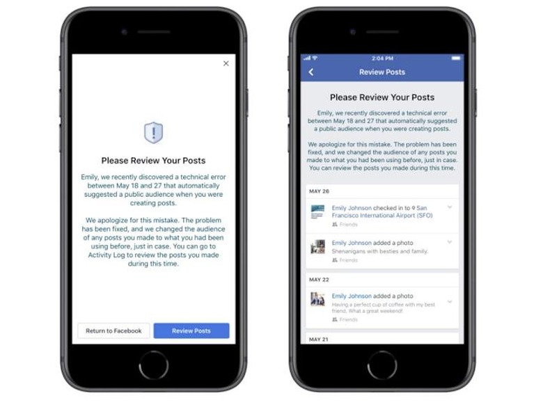 Facebook notification