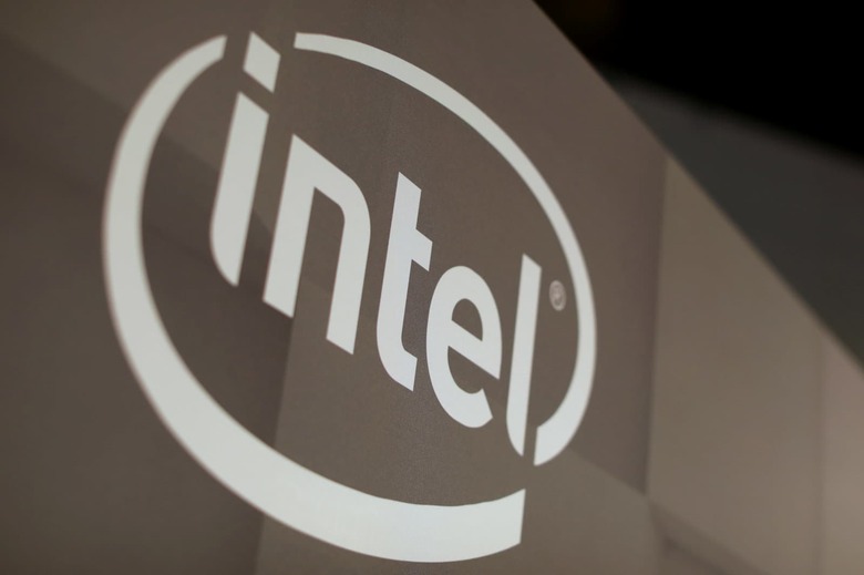 The Intel logo is shown at the E3 2017 Electronic Entertainment Expo in Los Angeles, California, U.S. June 13, 2017. REUTERS/ Mike Blake