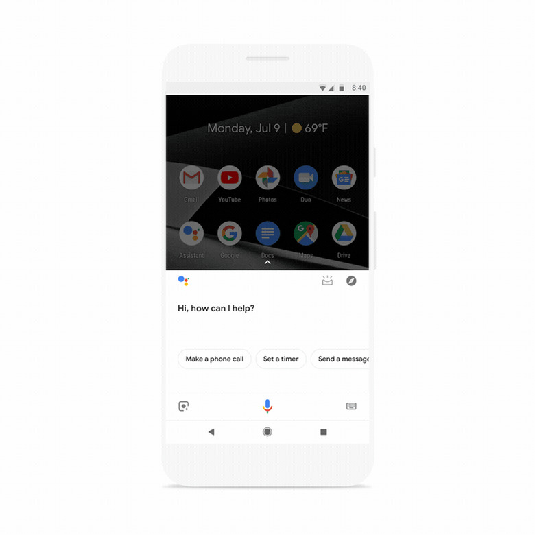 Google Assistant agenda view GIF