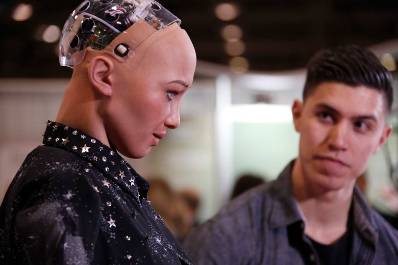 Humanoid Robot Sophia In Toronto