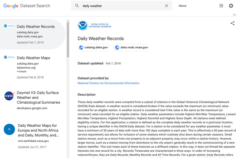Google Dataset Search