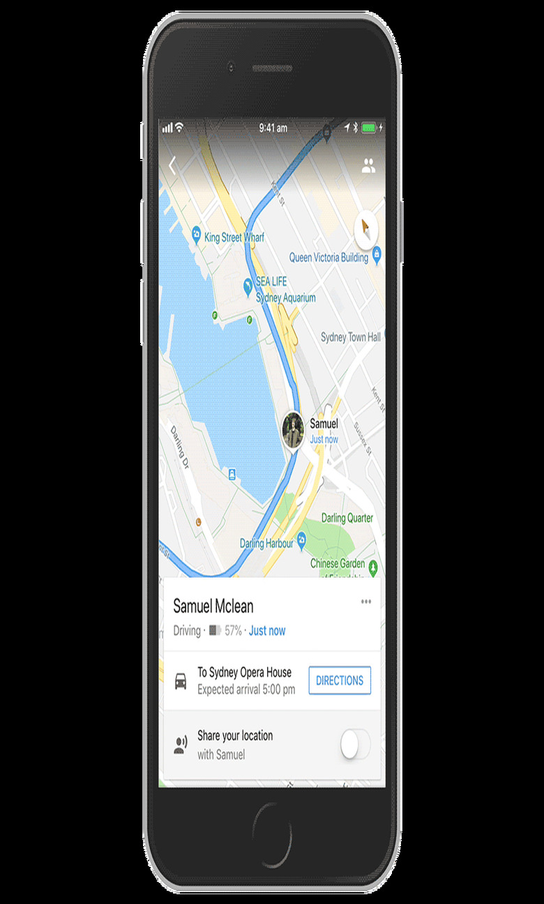 Google Maps Share Trip Progress