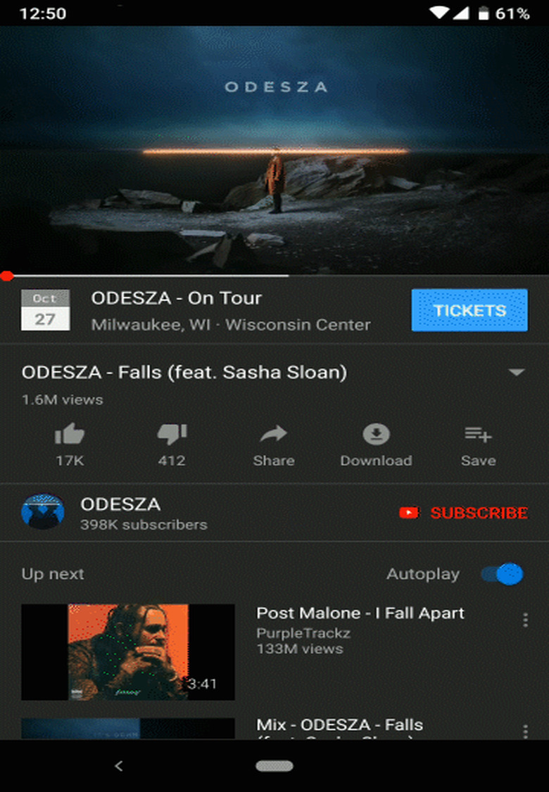 Eventbrite tickets on YouTube