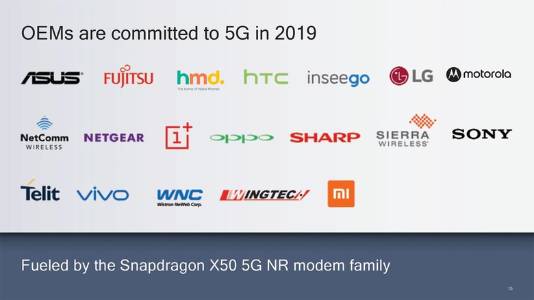 Qualcomm's 5G OEM partners