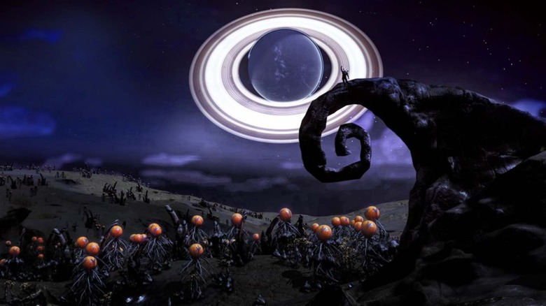 Nightmare Before Christmas recreation in No Man's Sky