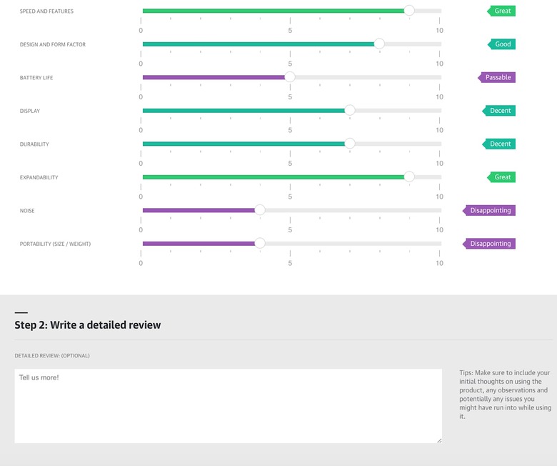 User reviews in the Engadget Buyer's Guide