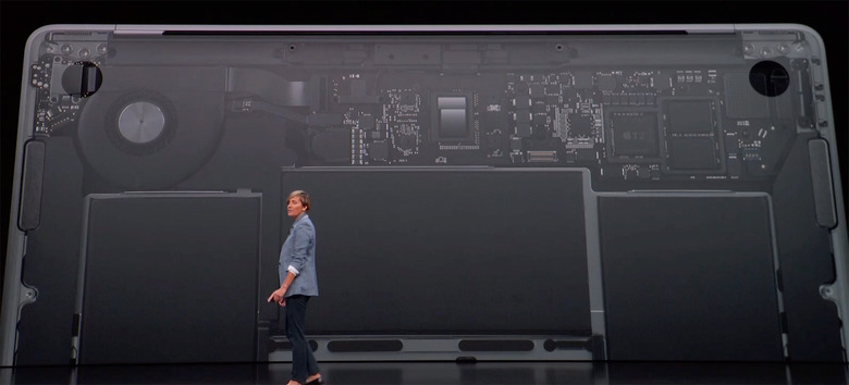 Apple on-stage slide