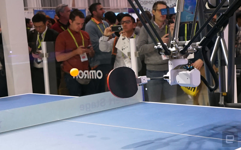 OMRON Forpheus ping pong robot at CES 2019