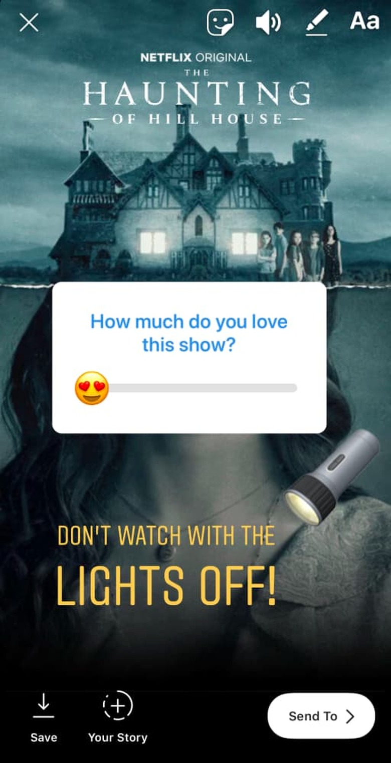 Netflix sharing on Instagram Stories
