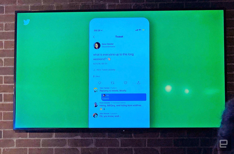 Demo of Twitter's color-coded replies