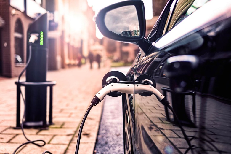 Electric Vehicle in Park Street Charging station