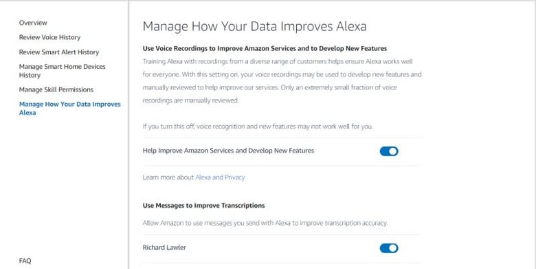 Alexa toggle