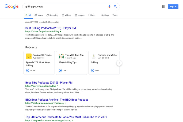 Google Search Podcasts