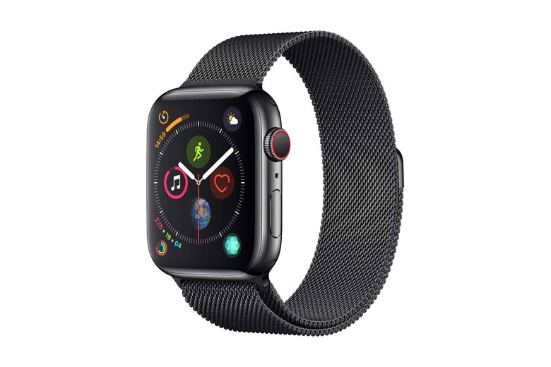 Apple Watch Series 4 black steel with milanese loop
