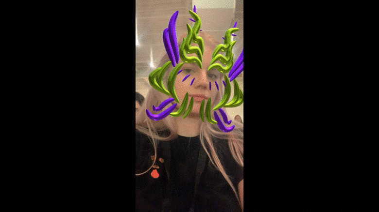 Snapchat 3D Paint on a face