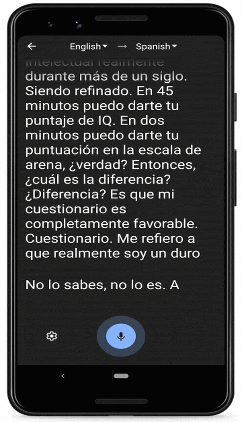 Google Translate transcription GIF