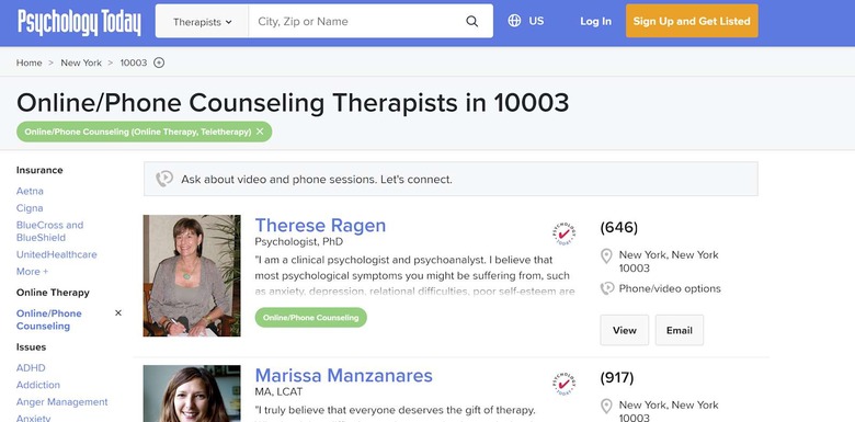 Psychology Today screenshot