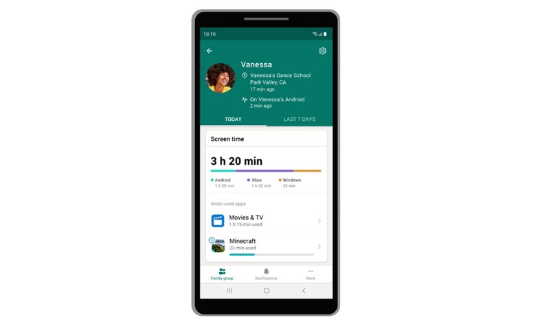 Microsoft family safety app 365