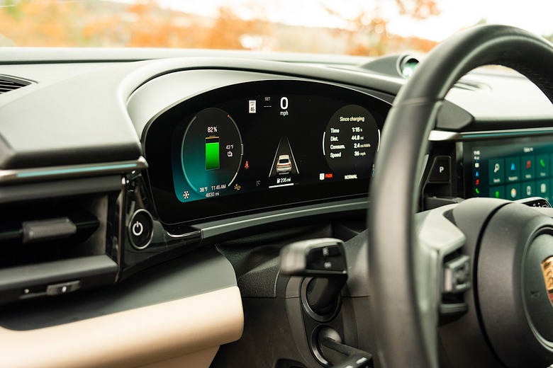 The Macan's gauge cluster is a curved 12.6-inch display.