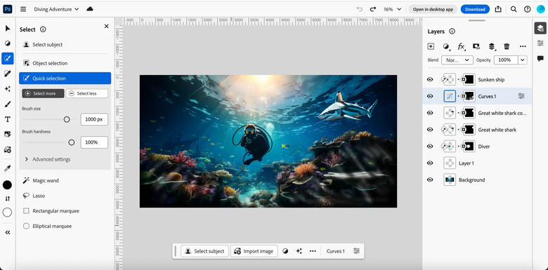 a screenshot of the webapp