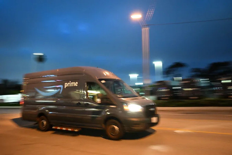 An Amazon Prime truck.
