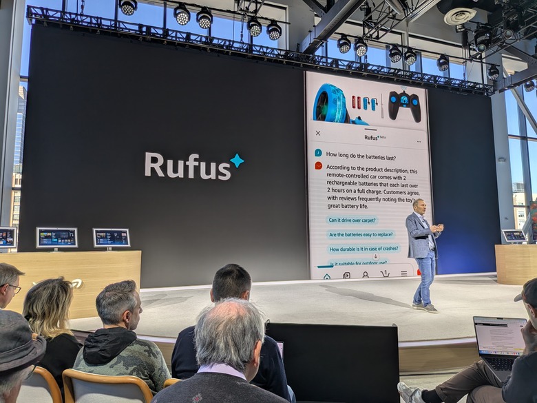 Amazon's Rufus is designed to act like an informed sales person to help answers questions about products.