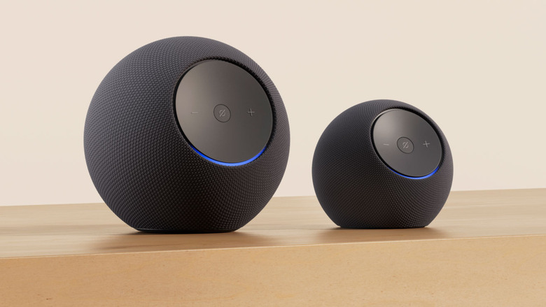 Image of the Echo Dot Max and Studio on a table.
