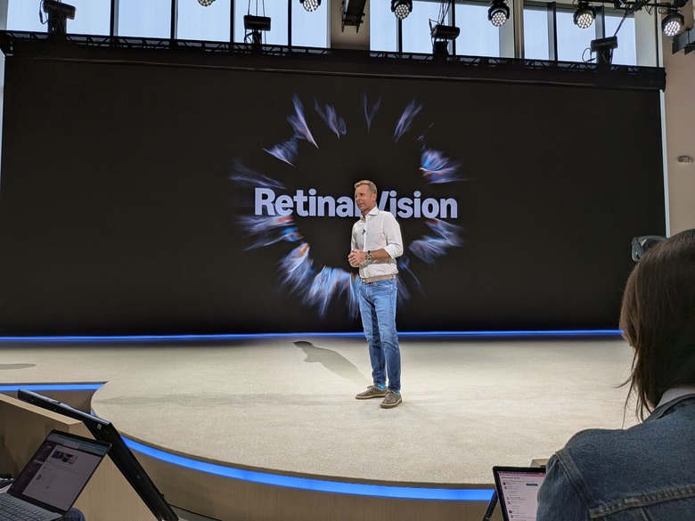 Jamie Siminoff presenting Amazon's new Retinal Vision tech