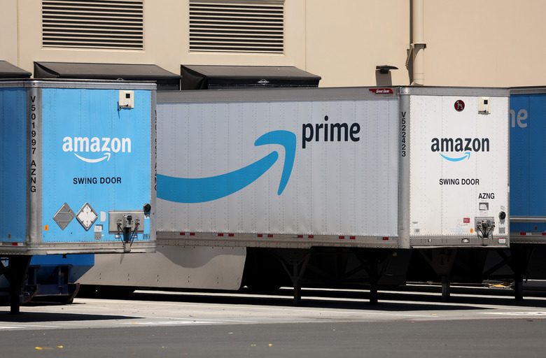 RICHMOND, CALIFORNIA - JUNE 21: The Amazon Prime logo is displayed on the side of an Amazon delivery truck on June 21, 2023 in Richmond, California. The Federal Trade Commission (FTC) sued Amazon alleging that company has deceived millions of customers into signing up for Prime subscription services and intentionally complicated the cancellation process. (Photo by Justin Sullivan/Getty Images)