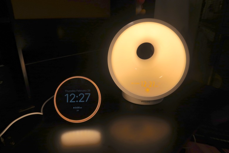 Dreamie next to a Philips Wake-Up Light.