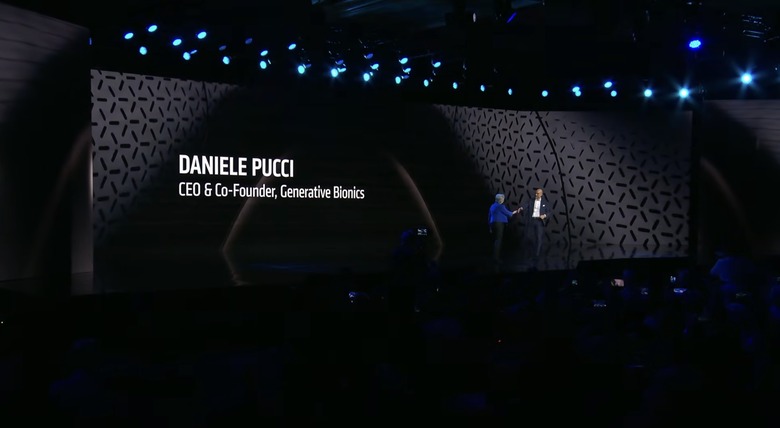 AMD CEO Dr. Lisa Su greets Daniele Pucci, CEO of Generative Bionics