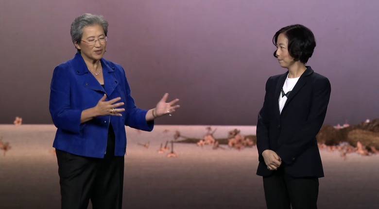 AMD CEO Dr. Lisa Su on stage with Stanford professor and World Labs CEO Dr. Fei-Fei Li.