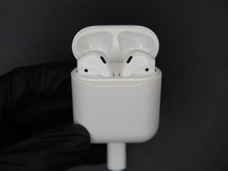 Front the front, you can't even tell Pillonel's USB-C AirPods have been modded.