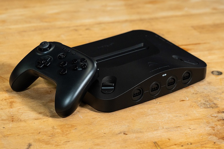 The Analogue 3D has the look of a N64 console, right down to the four controller ports up front.