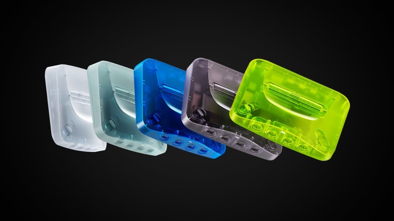 The Analogue 3D in Ghost, Glacier, Ocean, Atomic Purple and Extreme Green.