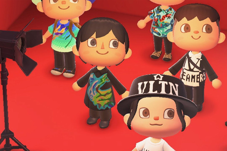 Valentino fashions in 'Animal Crossing: New Horizons'
