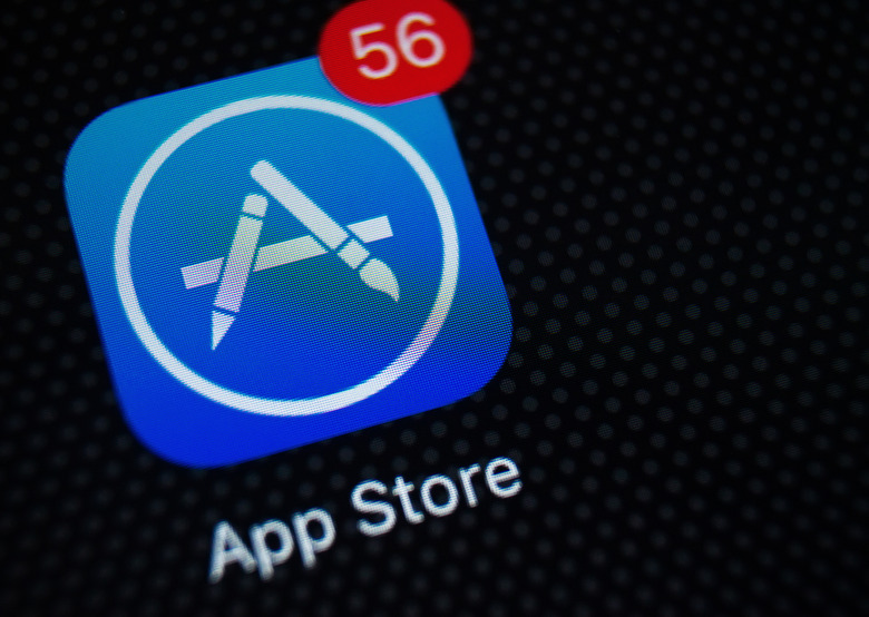 Bangkok. Thailand - March 12, 2016: Close-up of the App Store application icon on the screen of the iPhone 6.
