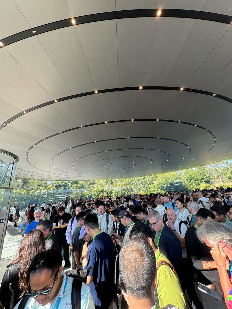 Heading down into the Steve Jobs Theater.