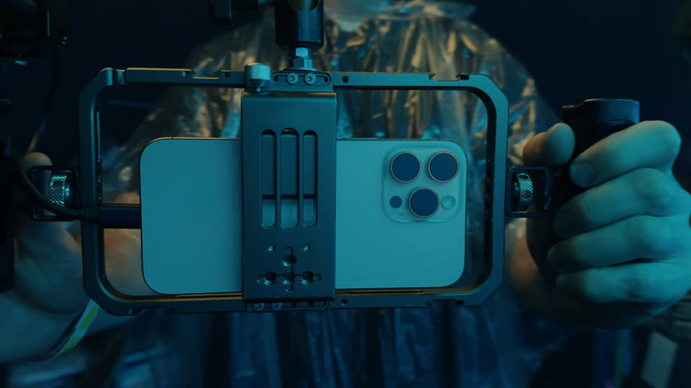 iPhone 16 Pro shooting a music video.