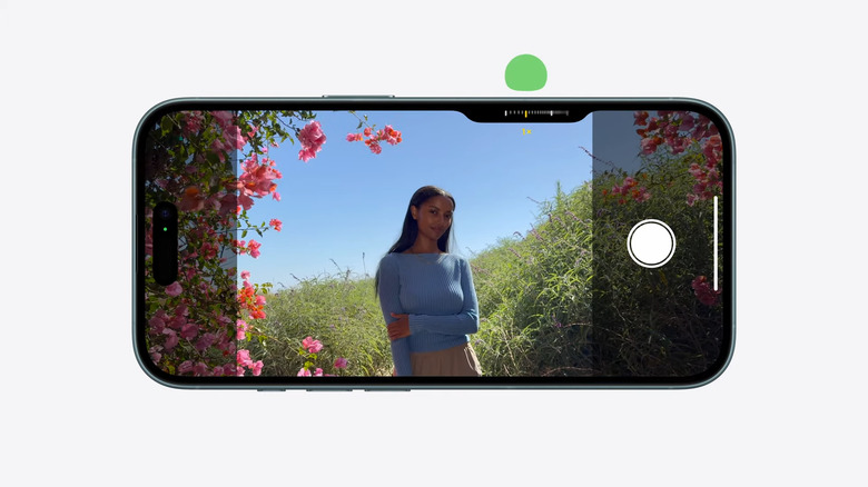 Pull up controls using the camera control button.