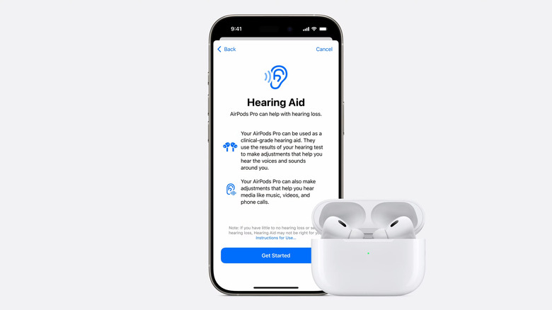 Hearing aid option.