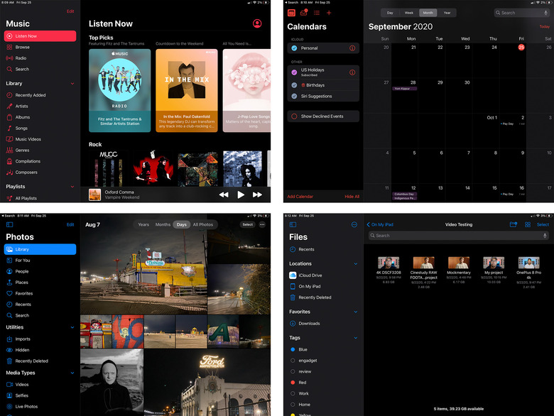 iPadOS 14 app sidebars